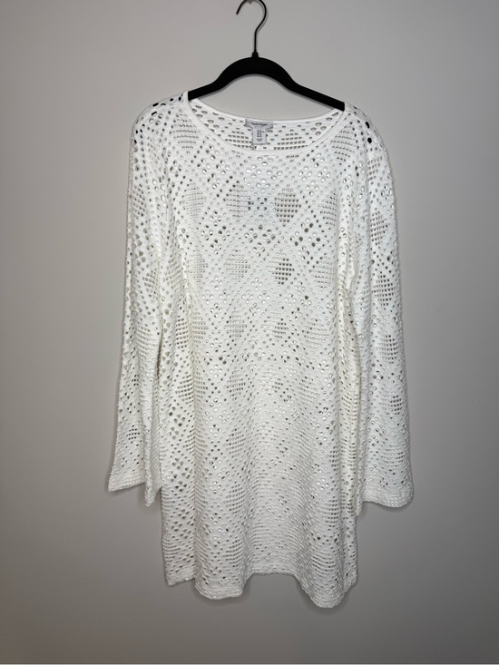 Haute Hippie Other - Haute Hippie white crochet lace cover-up dress